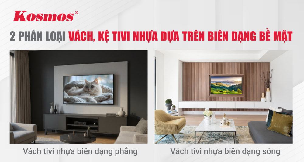 Phân loại vách, kệ tivi gỗ nhựa dựa trên kiểu bề mặt Phân loại vách, kệ tivi gỗ nhựa dựa trên kiểu bề mặt