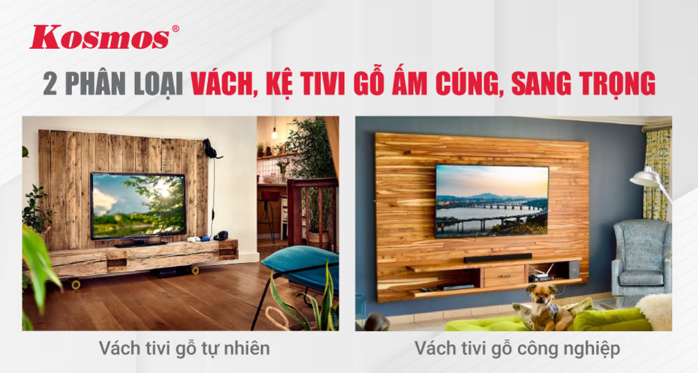 Phân loại vách, kệ tivi gỗ phổ biến trong phòng khách, phòng ngủ Phân loại vách, kệ tivi gỗ phổ biến trong phòng khách, phòng ngủ