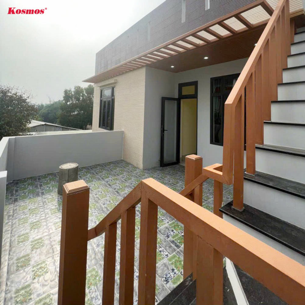 Sử dụng nắp gỗ nhựa NT100X100 cho công trình lan can ngoài trời