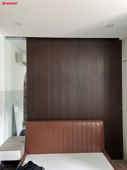 Tấm ốp gỗ nhựa 2 lớp phủ ASA ốp vách đầu giường