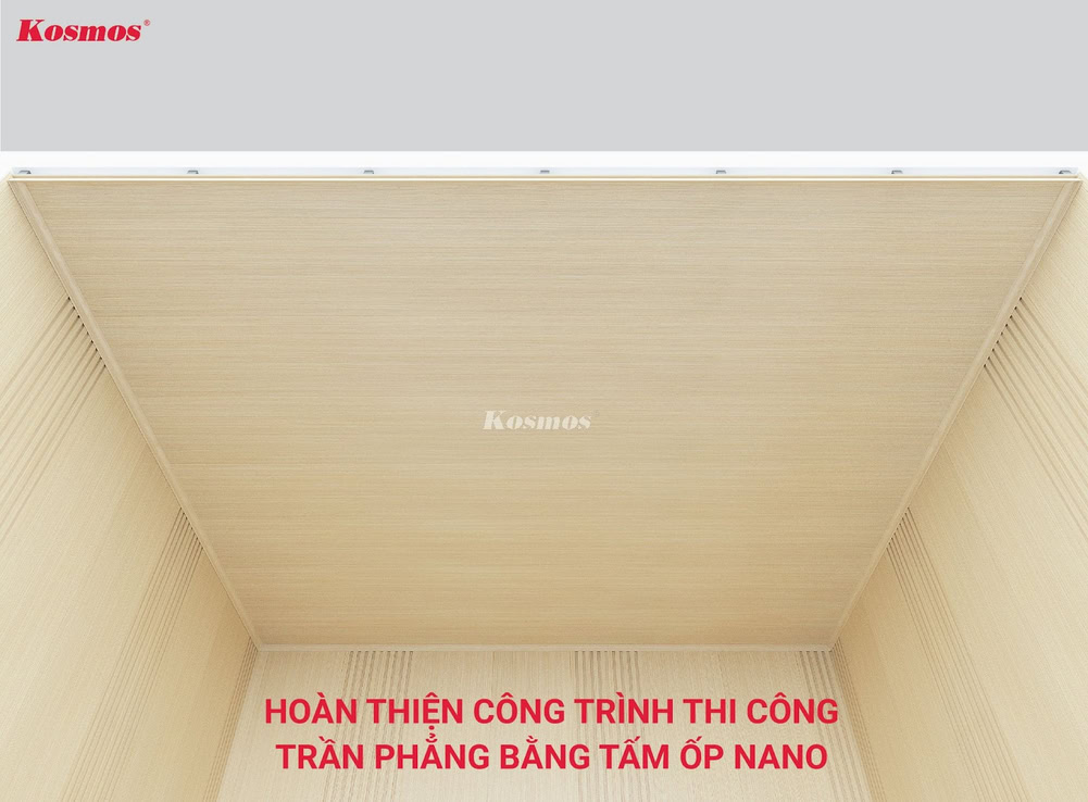 Hoàn thiện công trình thi công trần phẳng bằng tấm ốp nano