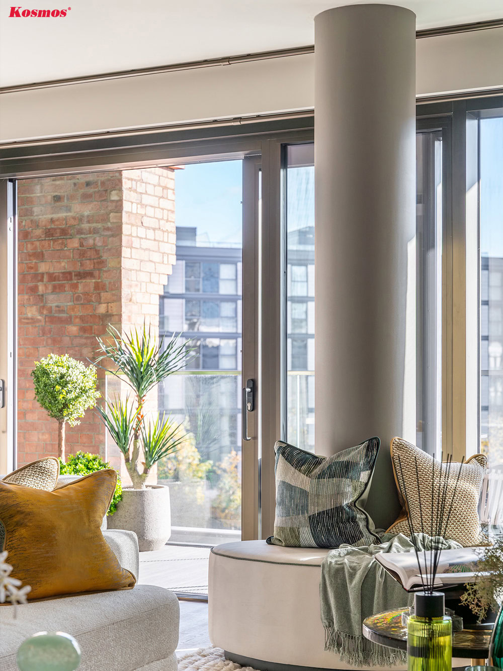 Thiết kế tấm Alu ốp cột trong không gian nội thất