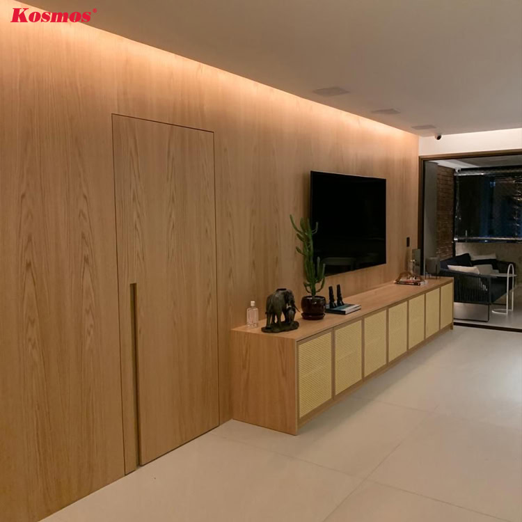 Công trình ốp tấm vách ngăn gỗ tự nhiên