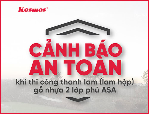 Cảnh báo an toàn cho thanh lam (lam hộp) gỗ nhựa 2 lớp phủ ASA