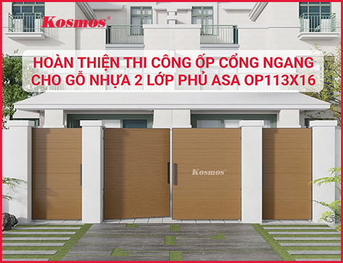 Hướng dẫn ốp cổng bằng tấm ốp phẳng gỗ nhựa 2 lớp phủ ASA