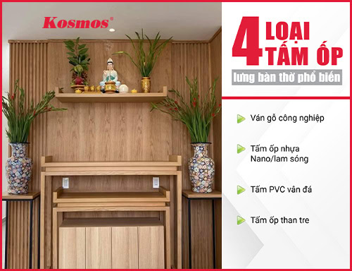 29+ mẫu tấm ốp lưng bàn thờ đẹp, trang nghiêm 2025