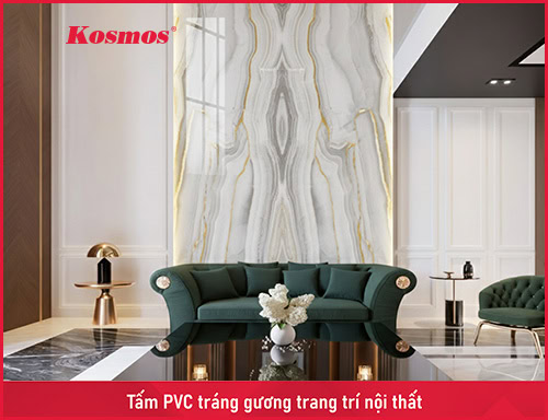 Tấm PVC tráng gương: Cấu tạo, ưu nhược điểm, ứng dụng, báo giá các loại