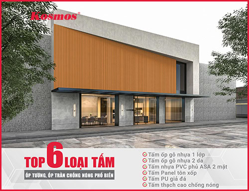 Top 6 loại tấm ốp tường, ốp trần chống nóng phổ biến 2025