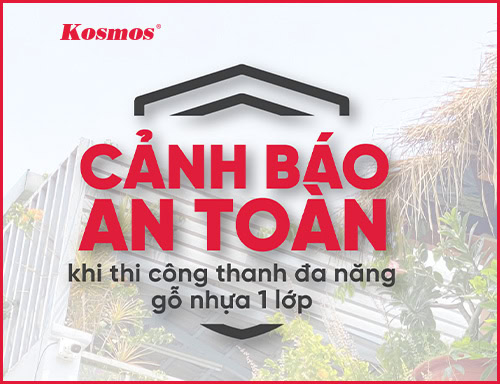 Cảnh báo an toàn cho thanh đa năng gỗ nhựa 1 lớp