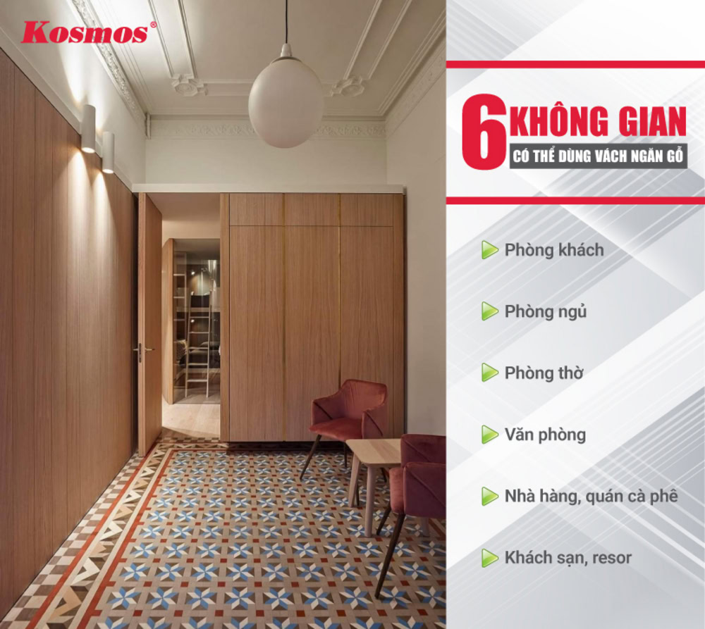 Ứng dụng của vách ngăn gỗ trong các công trình Ứng dụng của vách ngăn gỗ trong các công trình