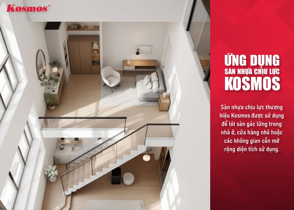 Ứng dụng sàn chịu lực Kosmos