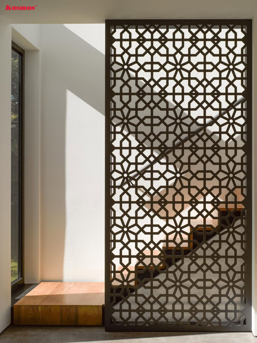 Vách ngăn gỗ CNC giúp không gian thêm điểm nhấn