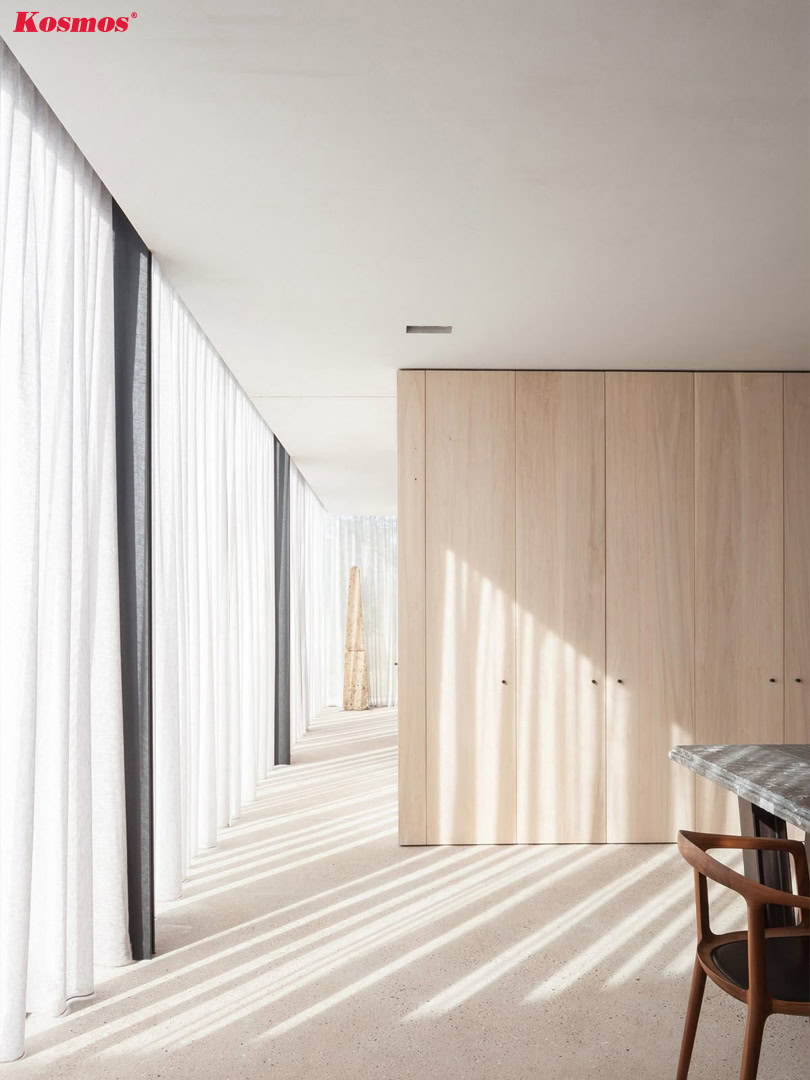 Vách ngăn gỗ công nghiệp giúp không gian thêm tinh tế