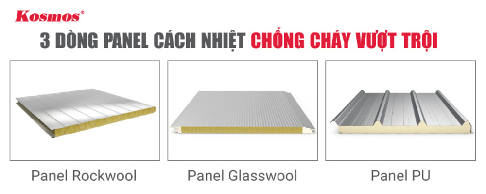 3 dòng tấm panel cách nhiệt chống cháy ưu việt
