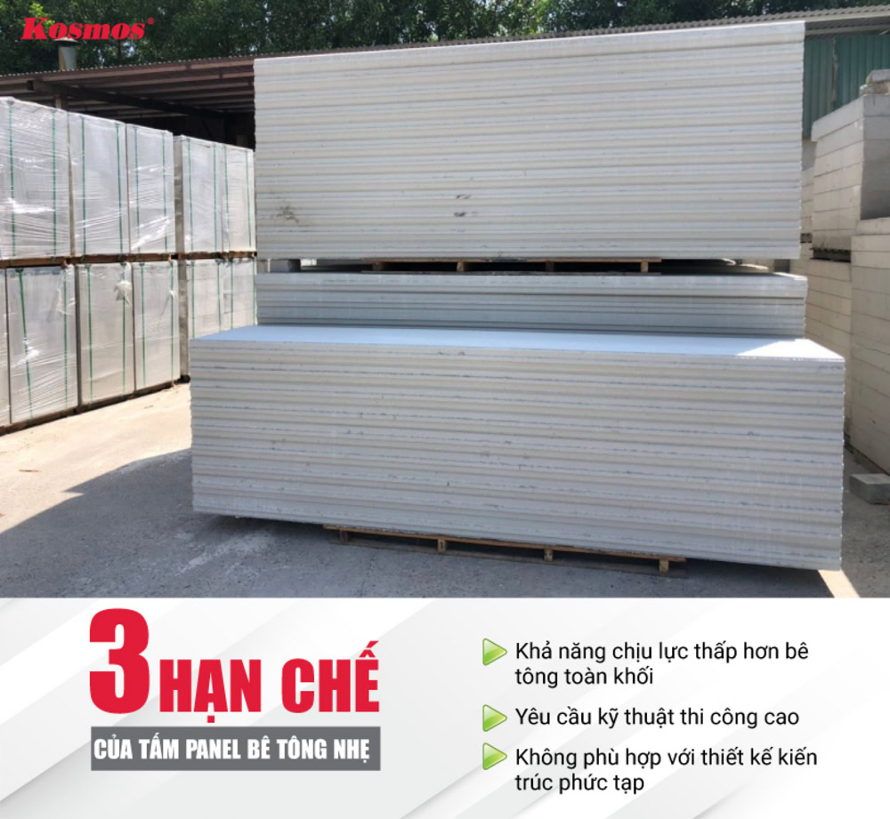 3 hạn chế cần lưu ý của tấm panel bê tông nhẹ