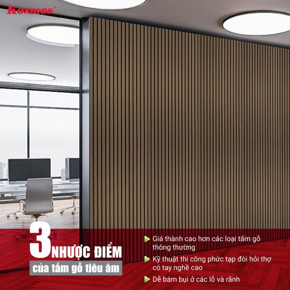 3 nhược điểm của tấm gỗ tiêu âm 3 nhược điểm của tấm gỗ tiêu âm