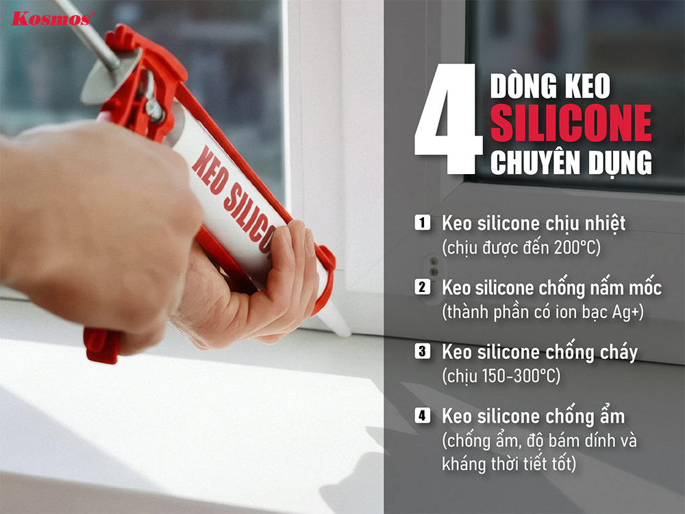 4 dòng keo silicone chuyên dụng