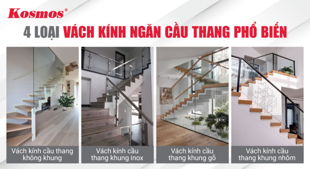 4 loại vách kính ngăn cầu thang được ứng dụng rộng rãi 4 loại vách kính ngăn cầu thang được ứng dụng rộng rãi