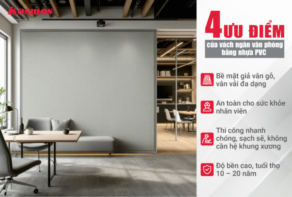 4 ưu điểm của vách ngăn văn phòng bằng nhựa PVC 4 ưu điểm của vách ngăn văn phòng bằng nhựa PVC