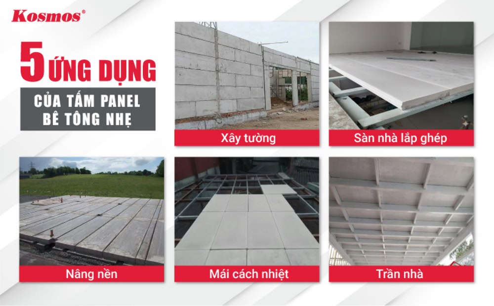 5 hạng mục công trình ứng dụng của tấm panel bê tông nhẹ