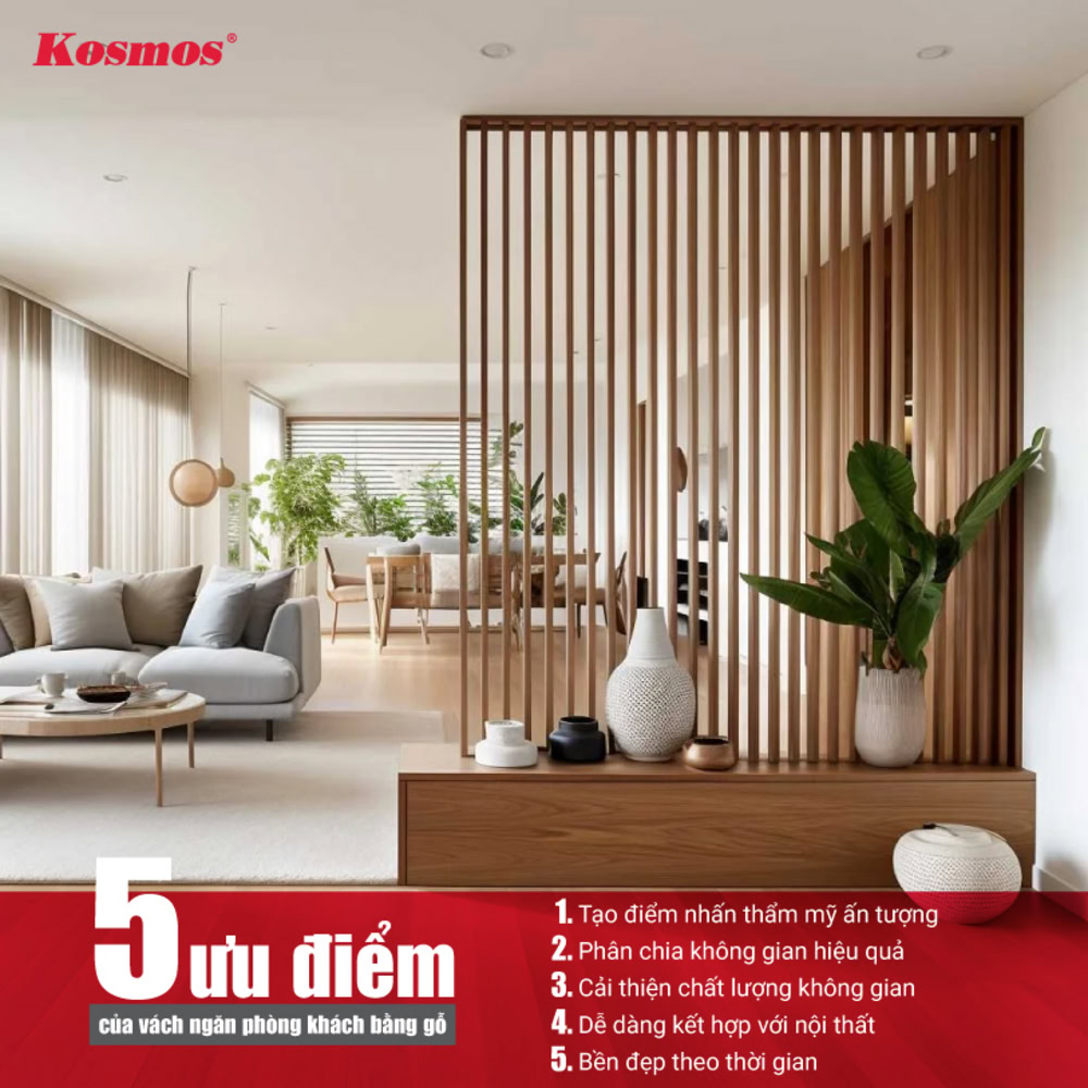 5 ưu điểm nổi bật của vách ngăn phòng khách bằng gỗ 5 ưu điểm nổi bật của vách ngăn phòng khách bằng gỗ