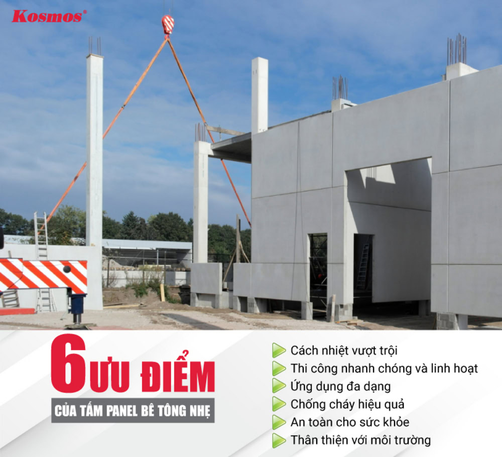 6 lợi ích nổi bật khi sử dụng tấm panel bê tông nhẹ