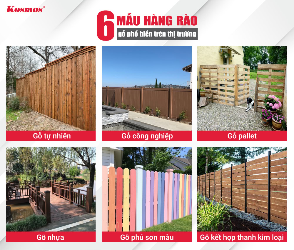 6 mẫu hàng rào bằng gỗ phổ biến hàng đầu trên thị trường 6 mẫu hàng rào bằng gỗ phổ biến hàng đầu trên thị trường