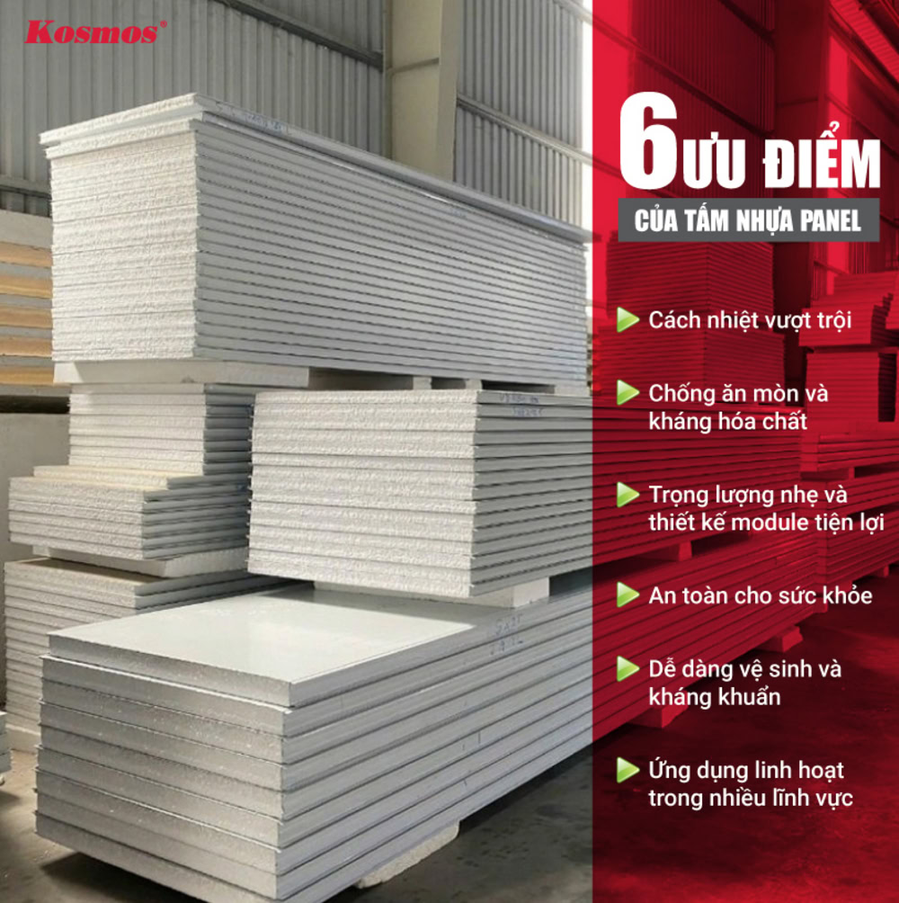 6 ưu điểm nổi bật khi sử dụng tấm nhựa panel