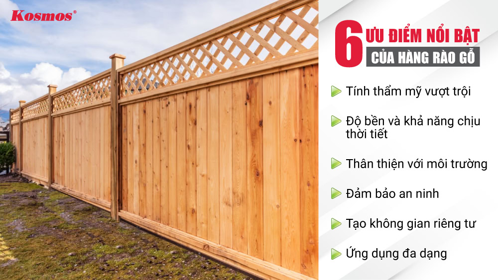 6 ưu điểm vượt trội khi sử dụng hàng rào bằng gỗ 6 ưu điểm vượt trội khi sử dụng hàng rào bằng gỗ