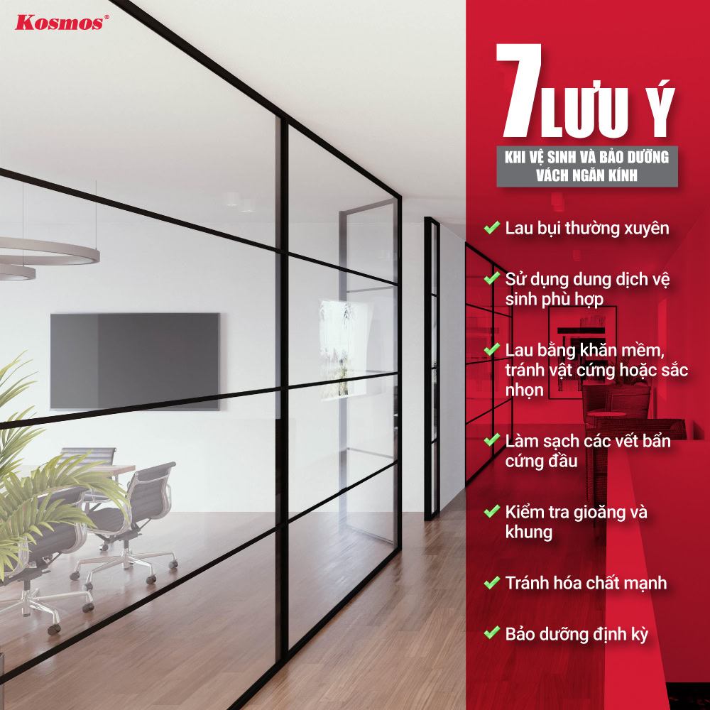 7 lưu ý khi vệ sinh và bảo dưỡng vách ngăn kính 7 lưu ý khi vệ sinh và bảo dưỡng vách ngăn kính