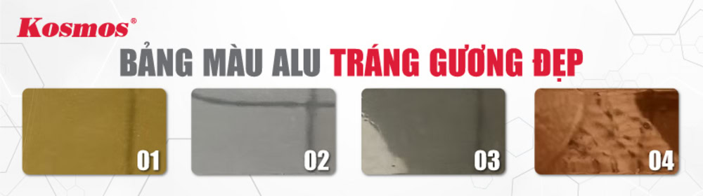 Bảng màu alu tráng gương đẹp