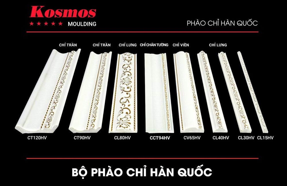 Bộ phụ kiện phào chỉ hoa văn trang trí nội thất Bộ phụ kiện phào chỉ hoa văn trang trí nội thất