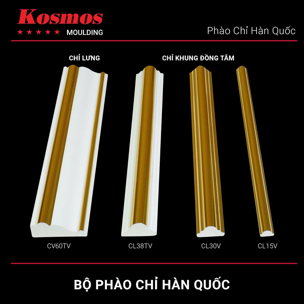 Bộ phụ kiện phào chỉ màu vàng trang trí nội thất Bộ phụ kiện phào chỉ màu vàng trang trí nội thất