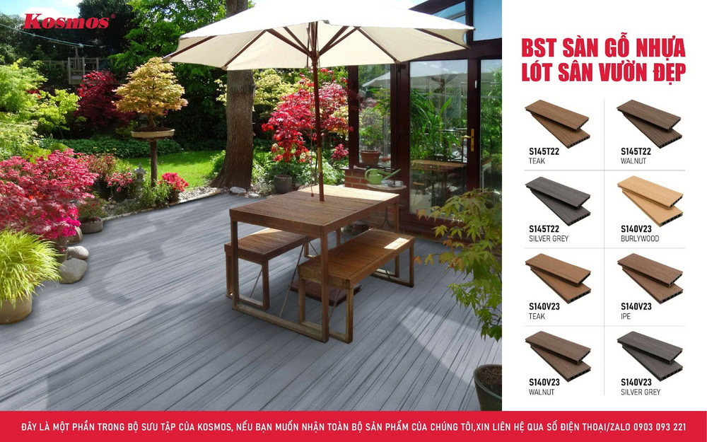 Bộ sưu tập sàn gỗ nhựa lót sân vườn đẹp Bộ sưu tập sàn gỗ nhựa lót sân vườn đẹp