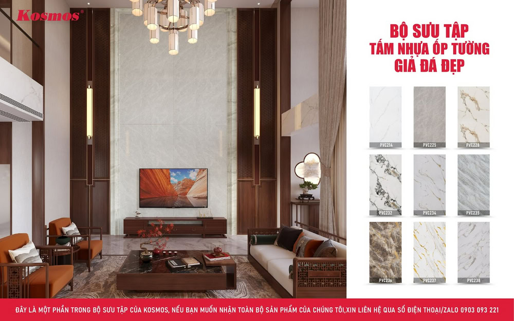 Bộ sưu tập tấm nhựa ốp tường giả đá đẹp