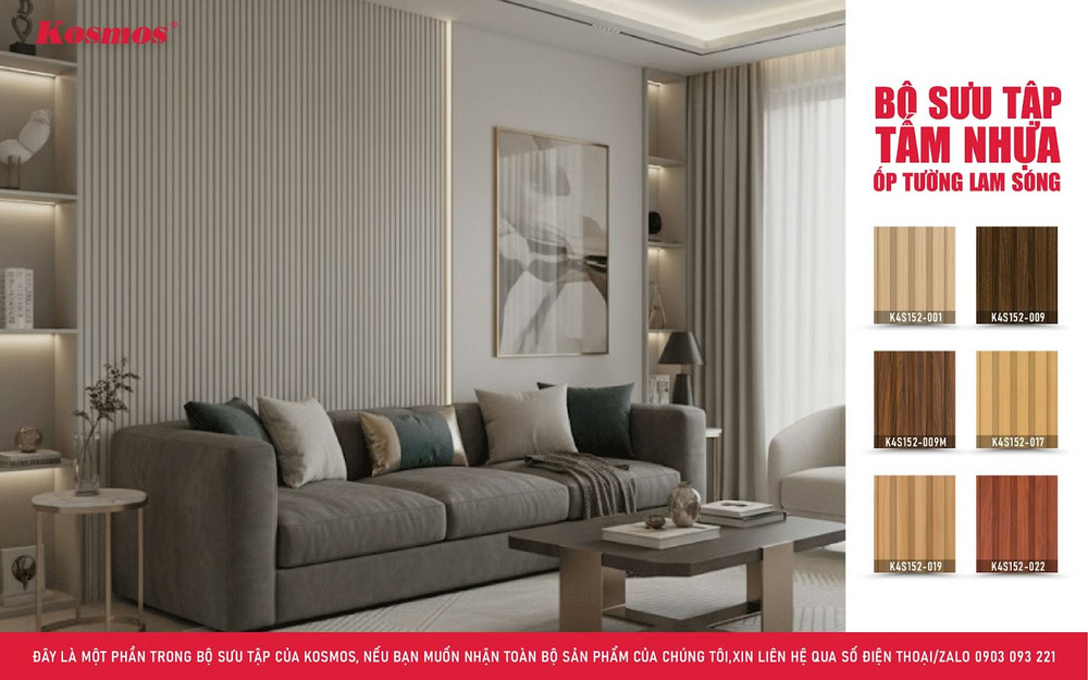 Bộ sưu tập tấm nhựa ốp tường lam sóng