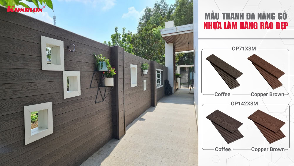 Bộ sưu tập thanh đa năng gỗ nhựa làm hàng rào ngoài trời Bộ sưu tập thanh đa năng gỗ nhựa làm hàng rào ngoài trời