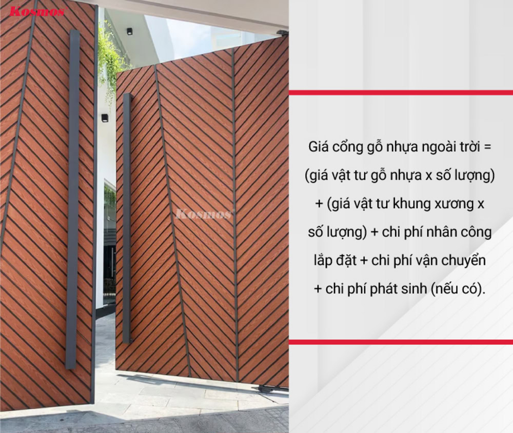 Cách tính giá cổng gỗ nhựa ngoài trời Cách tính giá cổng gỗ nhựa ngoài trời