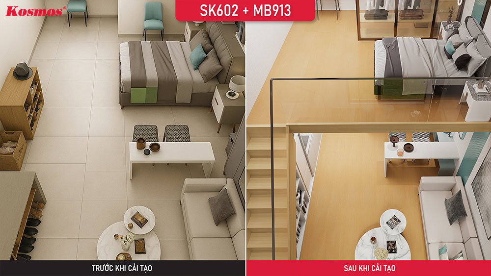 Cải tạo nhà cấp 4 bằng cách xây thêm gác lửng