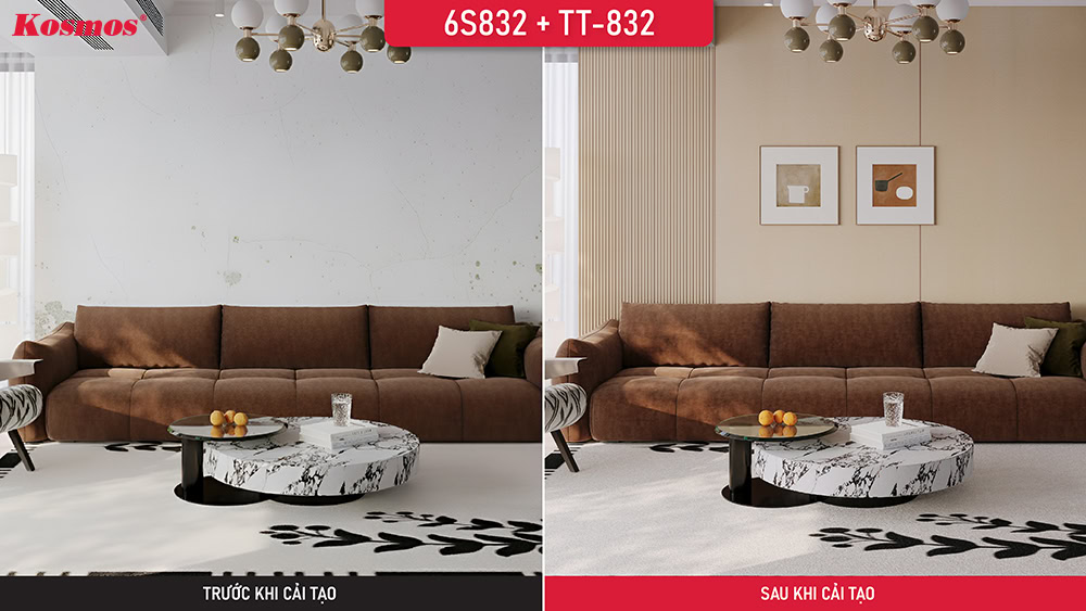 Cải tạo tường cũ bằng tấm ốp than tre