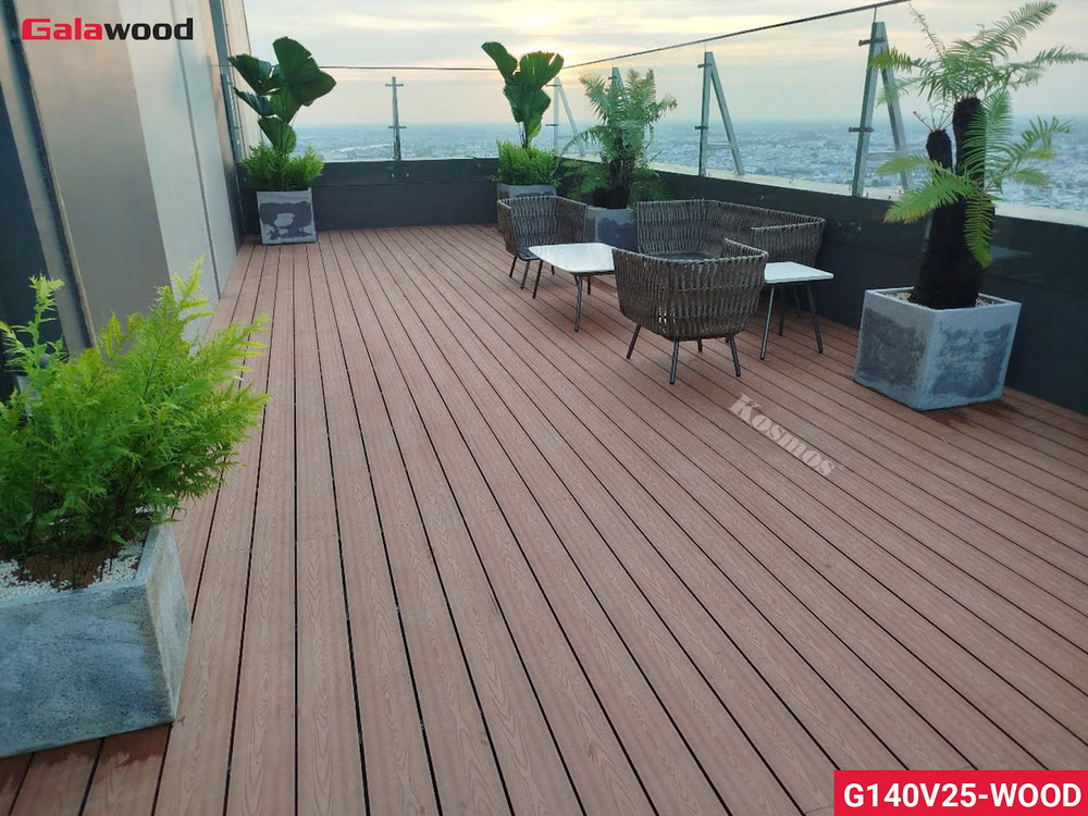 Công trình lót sàn sân thượng được lắp đặt bởi Minh Quân