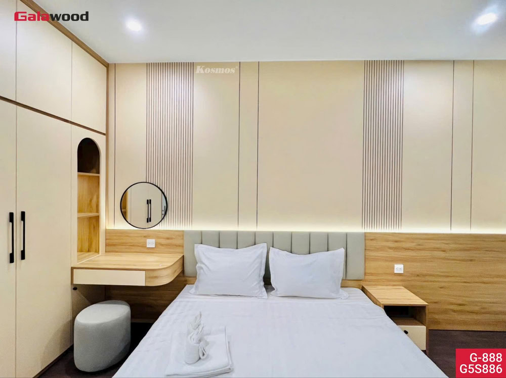 Công trình ốp vách đầu giường được thi công bởi Nguyên Thanh