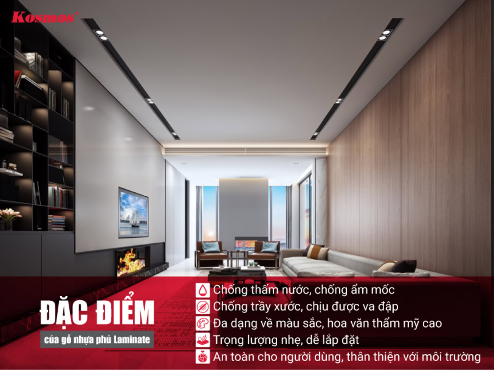 Đặc điểm của gỗ nhựa phủ Laminate Đặc điểm của gỗ nhựa phủ Laminate