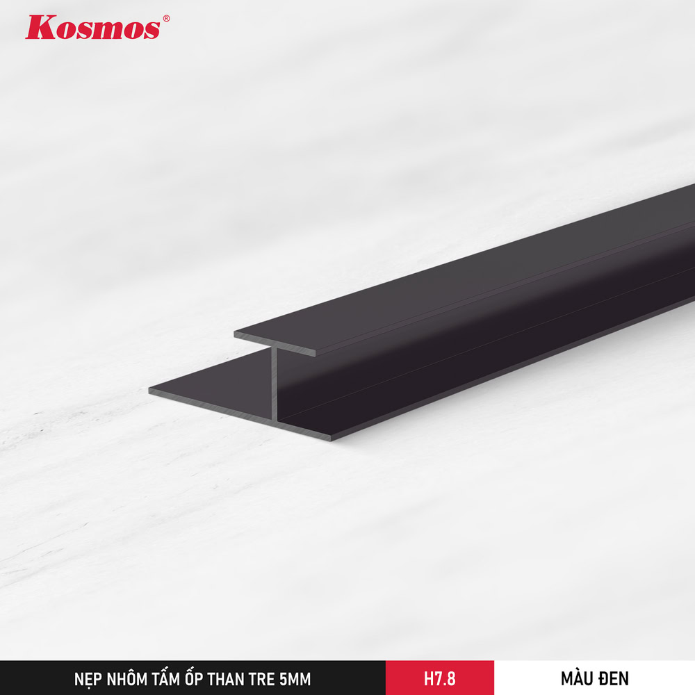 H7.8-D es una tira de conexión de panel de carbón de bambú negro de 5 mm.