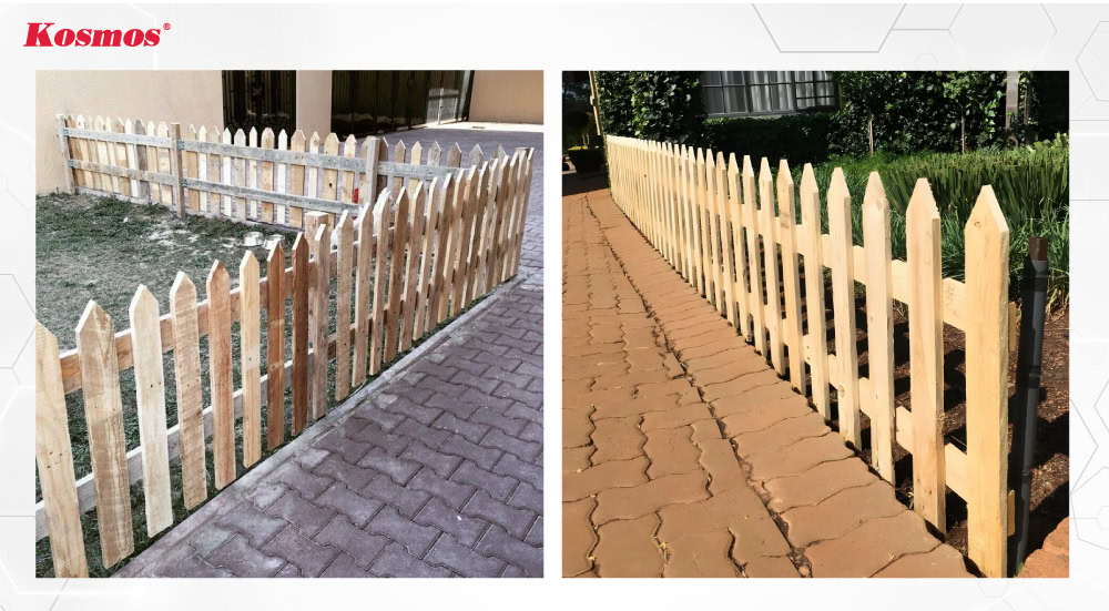 Hàng rào gỗ pallet có giá trị thẩm mỹ cao, phù hợp cho sân vườn nhà ở Hàng rào gỗ pallet có giá trị thẩm mỹ cao, phù hợp cho sân vườn nhà ở