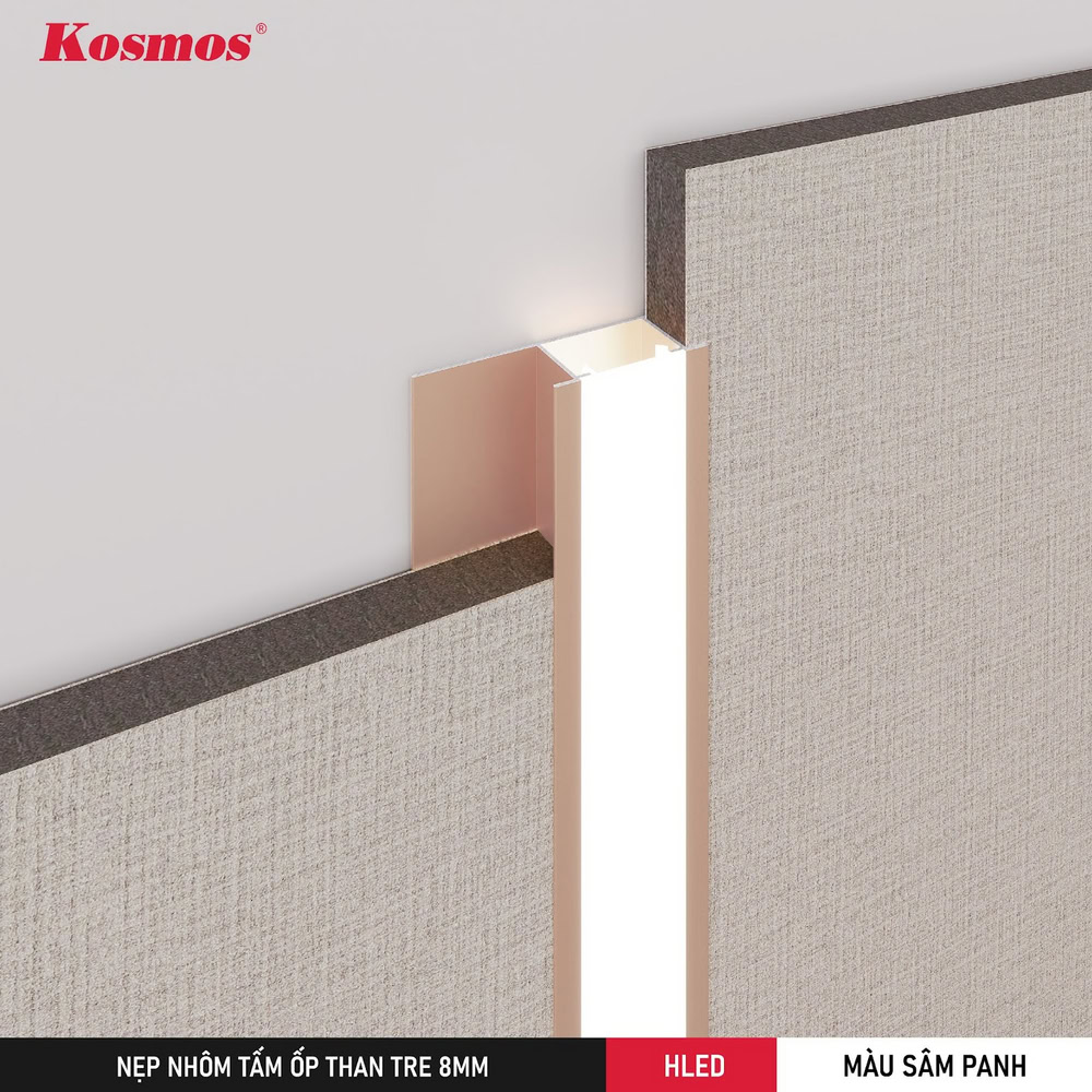 Champagne color HLED strip application image