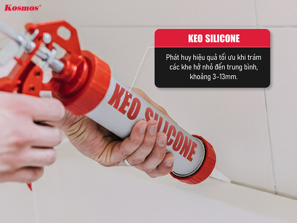 Keo trám silicone hoạt động tốt với khe hở nhỏ 3 - 13mm