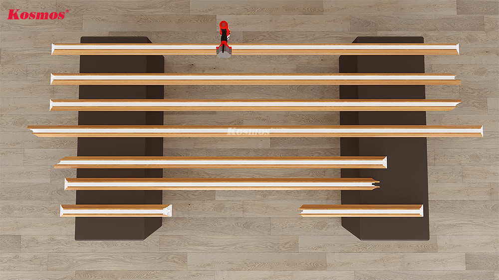 Khoan lỗ mồi lên thanh chân vách ngăn