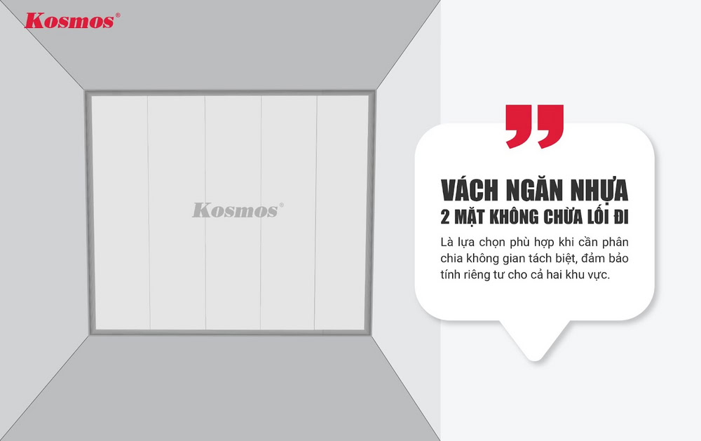 Lợi ích khi thi công vách ngăn nhựa 2 mặt giữa phòng không chừa lối đi