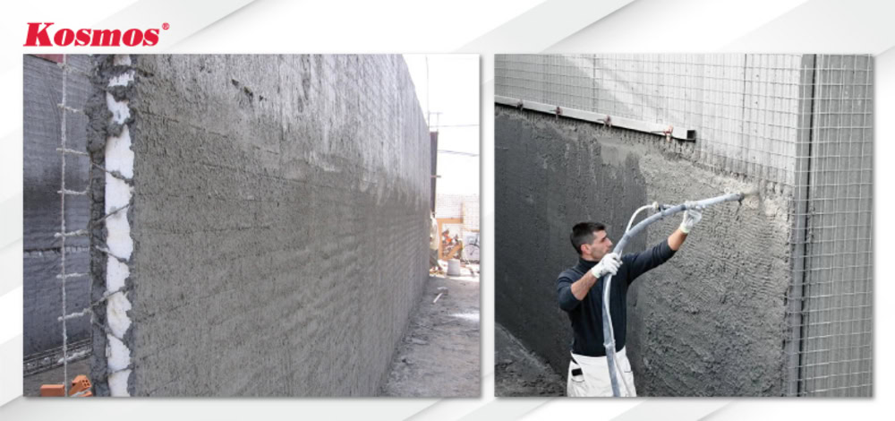 Lớp bê tông được phun trực tiếp lên lưới thép, giúp gia tăng độ bền cho panel 3D Lớp bê tông được phun trực tiếp lên lưới thép, giúp gia tăng độ bền cho panel 3D